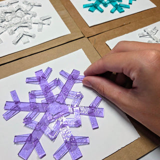 NEW Tinted Snowflake - Fused Glass