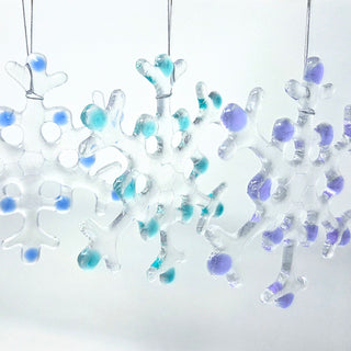 NEW Tinted Snowflake - Fused Glass