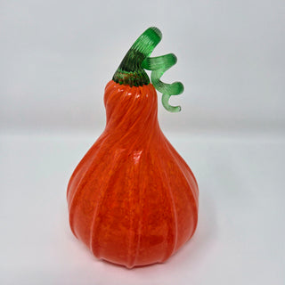 Blown Glass Pumpkin- Opaque Orange