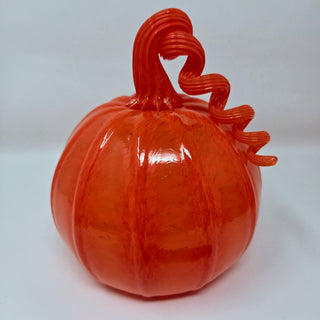 Blown Glass Pumpkin- Opaque Orange