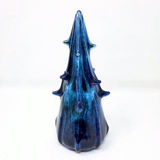 Blown Glass Tree- Iridescent Dark Blue