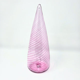Blown Glass Tree- Pink Swirl