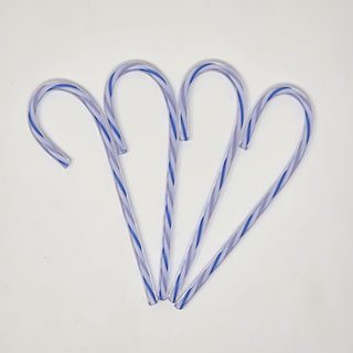 Glass Candy Cane- Dark Blue, Purple, and White