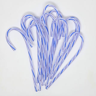 Glass Candy Cane- Dark Blue, Purple, and White