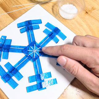 Classic Icy Snowflake - Fused Glass