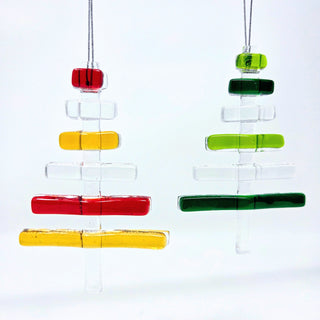 Crystal Tree Ornament - Fused Glass