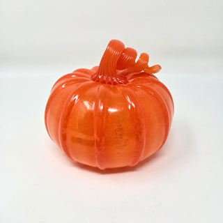 Blown Glass Pumpkin- Opaque Light Orange
