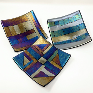 Iridescent Platter - Fused Glass