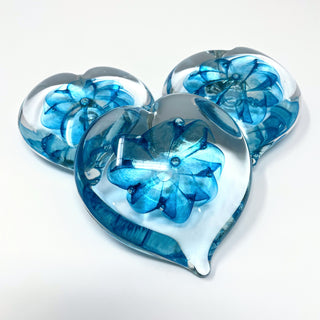 Glass Gazing Heart- Sky Blue