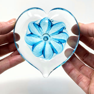 Glass Gazing Heart- Sky Blue