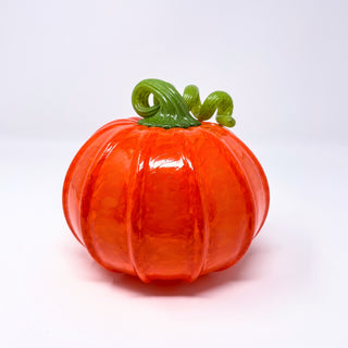 Blown Glass Pumpkin- Opaque Orange