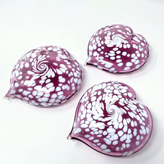 Blown Glass Puffy Heart- Pink Galaxy