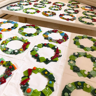 Snowflake or Wreath - Fused Glass