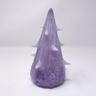 Blown Glass Tree- White and Purple Speckle