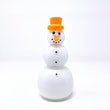 Blown Glass Snowperson with Orange Tophat