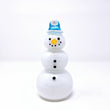 Blown Glass Snowperson with Light Blue Cap