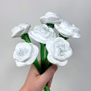 Glass Rose- Pure White