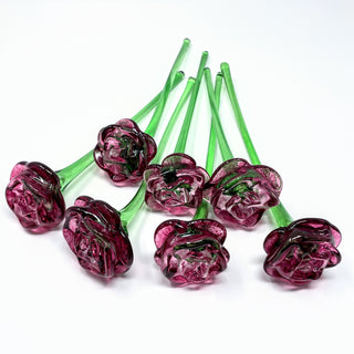 Glass Rose- Raspberry Pink