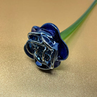 Limited Edition Glass Rose- Enchanted Blue