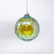 Blown Glass Ornaments- Green Iridescent Prism