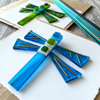 Projects in the Orchard- Fused Glass Dragonfly