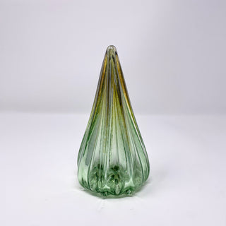 Blown Glass Tree- Green with Iridescent Fade