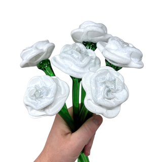 Glass Rose- Pure White