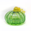 Blown Glass Pumpkin- Iridescent Green
