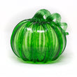 Blown Glass Pumpkin- Transparent Green