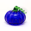 Blown Glass Pumpkin- Transparent Dark Blue