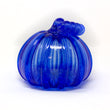 Blown Glass Pumpkin- Transparent Cerulean Blue