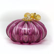Blown Glass Pumpkin- Transparent Pink