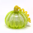 Blown Glass Pumpkin- Transparent Neon Green