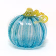 Blown Glass Pumpkin- Transparent Light Blue