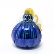 Blown Glass Pumpkin- Iridescent Dark Blue