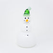 Blown Glass Snowperson with Green Cap