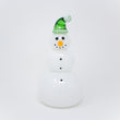 Blown Glass Snowperson with Green Cap