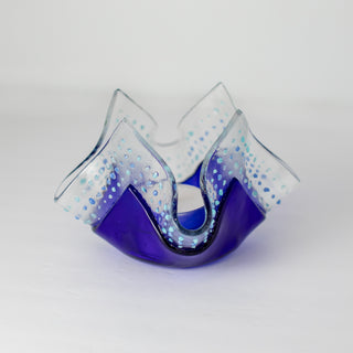 Draped Candle Holder - Fused Glass