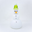 Blown Glass Snowperson with Spring Green Cap