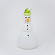 Blown Glass Snowperson with Spring Green Cap